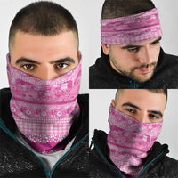 Hawaiian Hibiscus Honu Neck Gaiter Pink Mele Kalikimaka Palaka Spirit - Polynesian Pride