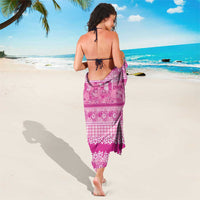 Hawaiian Hibiscus Honu Sarong Pink Mele Kalikimaka Palaka Spirit - Polynesian Pride
