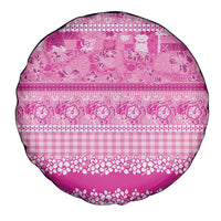 Hawaiian Hibiscus Honu Spare Tire Cover Pink Mele Kalikimaka Palaka Spirit - Polynesian Pride