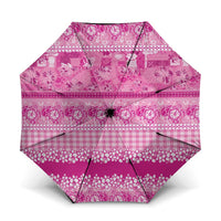 Hawaiian Hibiscus Honu Umbrella Pink Mele Kalikimaka Palaka Spirit - Polynesian Pride