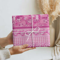 Hawaiian Hibiscus Honu Wrapping Paper Pink Mele Kalikimaka Palaka Spirit - Polynesian Pride