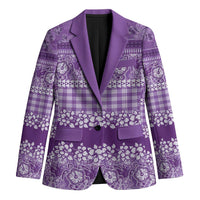 Hawaiian Hibiscus Honu Blazer Purple Mele Kalikimaka Palaka Spirit - Polynesian Pride