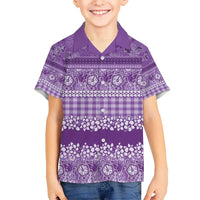 Hawaiian Hibiscus Honu Hawaiian Shirt Purple Mele Kalikimaka Palaka Spirit - Polynesian Pride