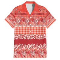 Hawaiian Hibiscus Honu Family Matching Tank Maxi Dress and Hawaiian Shirt Red Mele Kalikimaka Palaka Spirit - Polynesian Pride