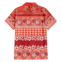 Hawaiian Hibiscus Honu Hawaiian Shirt Red Mele Kalikimaka Palaka Spirit - Polynesian Pride
