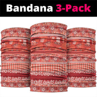 Hawaiian Hibiscus Honu Neck Gaiter Red Mele Kalikimaka Palaka Spirit - Polynesian Pride