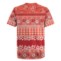 Hawaiian Hibiscus Honu Rugby Jersey Red Mele Kalikimaka Palaka Spirit - Polynesian Pride