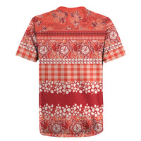 Hawaiian Hibiscus Honu Rugby Jersey Red Mele Kalikimaka Palaka Spirit LT9 - Polynesian Pride