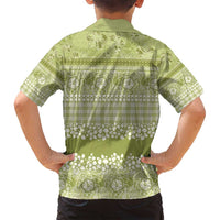 Hawaiian Hibiscus Honu Family Matching Off Shoulder Maxi Dress and Hawaiian Shirt Sage Green Mele Kalikimaka Palaka Spirit LT9 - Polynesian Pride
