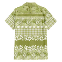 Hawaiian Hibiscus Honu Family Matching Tank Maxi Dress and Hawaiian Shirt Sage Green Mele Kalikimaka Palaka Spirit LT9 - Polynesian Pride