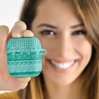 Hawaiian Hibiscus Honu AirPods Case Turquoise Mele Kalikimaka Palaka Spirit LT9 - Polynesian Pride