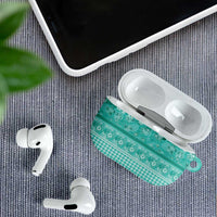 Hawaiian Hibiscus Honu AirPods Case Turquoise Mele Kalikimaka Palaka Spirit LT9 - Polynesian Pride
