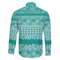 Hawaiian Hibiscus Honu Family Matching Puletasi and Hawaiian Shirt Turquoise Mele Kalikimaka Palaka Spirit LT9 - Polynesian Pride