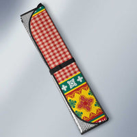 Hawaiian Pineapples Skull Auto Sun Shade Mele Kalikimaka Palaka Quilt Pattern - Polynesian Pride