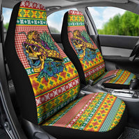 Hawaiian Pineapples Skull Car Seat Cover Mele Kalikimaka Palaka Quilt Pattern - Polynesian Pride