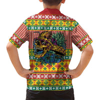 Hawaiian Pineapples Skull Family Matching Puletasi and Hawaiian Shirt Mele Kalikimaka Palaka Quilt Pattern LT9 - Polynesian Pride