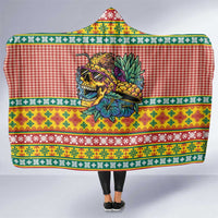 Hawaiian Pineapples Skull Hooded Blanket Mele Kalikimaka Palaka Quilt Pattern - Polynesian Pride
