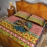Hawaiian Pineapples Skull Quilt Bed Set Mele Kalikimaka Palaka Quilt Pattern - Polynesian Pride