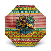 Hawaiian Pineapples Skull Umbrella Mele Kalikimaka Palaka Quilt Pattern - Polynesian Pride