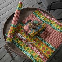 Hawaiian Pineapples Skull Wrapping Paper Mele Kalikimaka Palaka Quilt Pattern - Polynesian Pride