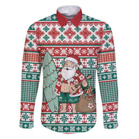 Hawaiian Funny Santa Surf Family Matching Puletasi and Hawaiian Shirt Mele Kalikimaka Palaka Quilt Pattern - Polynesian Pride