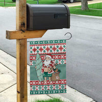 Hawaiian Funny Santa Surf Garden Flag Mele Kalikimaka Palaka Quilt Pattern - Polynesian Pride