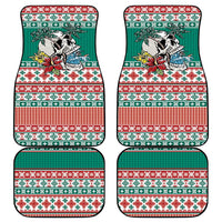 Hawaiian Skull Surfs Car Mats Mele Kalikimaka Palaka Quilt Pattern - Polynesian Pride