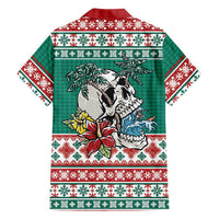 Hawaiian Skull Surfs Family Matching Summer Maxi Dress and Hawaiian Shirt Mele Kalikimaka Palaka Quilt Pattern LT9 - Polynesian Pride