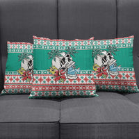 Hawaiian Skull Surfs Pillow Cover Mele Kalikimaka Palaka Quilt Pattern - Polynesian Pride