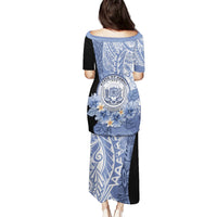 Aloha Vintage Hawaii Tribal Puletasi Blue Style LT9 - Polynesian Pride