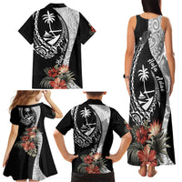 Hafa Adai Guam Family Matching Tank Maxi Dress and Hawaiian Shirt Tropical Flowers with Polynesian Pattern LT9 - Polynesian Pride