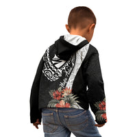 Hafa Adai Guam Kid Hoodie Tropical Flowers with Polynesian Pattern LT9 - Polynesian Pride