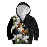 Philippines Eagle with Coat Of Arm Kid Hoodie Simple Sampaguita Jasmine
