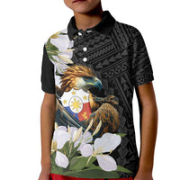 Philippines Eagle with Coat Of Arm Kid Polo Shirt Simple Sampaguita Jasmine