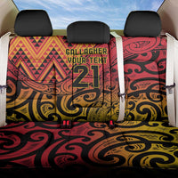 New Zealand Rangatira Custom Back Car Seat Cover Red and Gold Niho Taniwha Maori Tribal