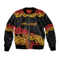 New Zealand Rugby Pacific Custom Bomber Jacket Rangatira Maori Kowhaiwhai Pattern