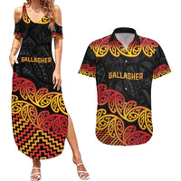 New Zealand Rugby Pacific Custom Couples Matching Summer Maxi Dress and Hawaiian Shirt Rangatira Maori Kowhaiwhai Pattern