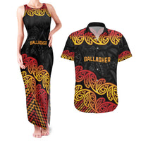 New Zealand Rugby Pacific Custom Couples Matching Tank Maxi Dress and Hawaiian Shirt Rangatira Maori Kowhaiwhai Pattern