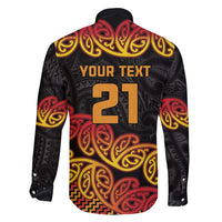 New Zealand Rugby Pacific Custom Family Matching Long Sleeve Bodycon Dress and Hawaiian Shirt Rangatira Maori Kowhaiwhai Pattern