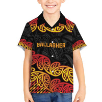 New Zealand Rugby Pacific Custom Family Matching Tank Maxi Dress and Hawaiian Shirt Rangatira Maori Kowhaiwhai Pattern