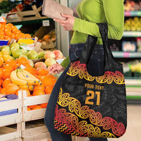 New Zealand Rugby Pacific Custom Grocery Bag Rangatira Maori Kowhaiwhai Pattern