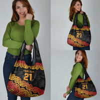 New Zealand Rugby Pacific Custom Grocery Bag Rangatira Maori Kowhaiwhai Pattern