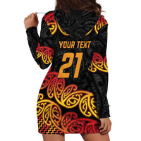 New Zealand Rugby Pacific Custom Hoodie Dress Rangatira Maori Kowhaiwhai Pattern