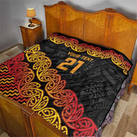 New Zealand Rugby Pacific Custom Quilt Rangatira Maori Kowhaiwhai Pattern