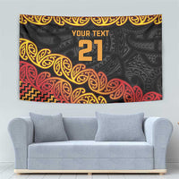 New Zealand Rugby Pacific Custom Tapestry Rangatira Maori Kowhaiwhai Pattern