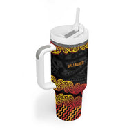 New Zealand Rugby Pacific Custom Tumbler With Handle Rangatira Maori Kowhaiwhai Pattern