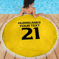 New Zealand Rugby Pacific Custom Beach Blanket Hau Awhiowhio Maori Tribal Tattoo