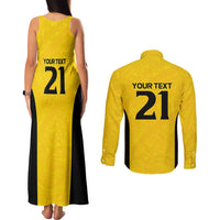 New Zealand Rugby Pacific Custom Couples Matching Tank Maxi Dress and Long Sleeve Button Shirt Hau Awhiowhio Maori Tribal Tattoo