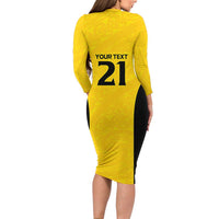 New Zealand Rugby Pacific Custom Family Matching Long Sleeve Bodycon Dress and Hawaiian Shirt Hau Awhiowhio Maori Tribal Tattoo