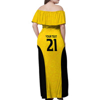 New Zealand Rugby Pacific Custom Family Matching Off Shoulder Maxi Dress and Hawaiian Shirt Hau Awhiowhio Maori Tribal Tattoo